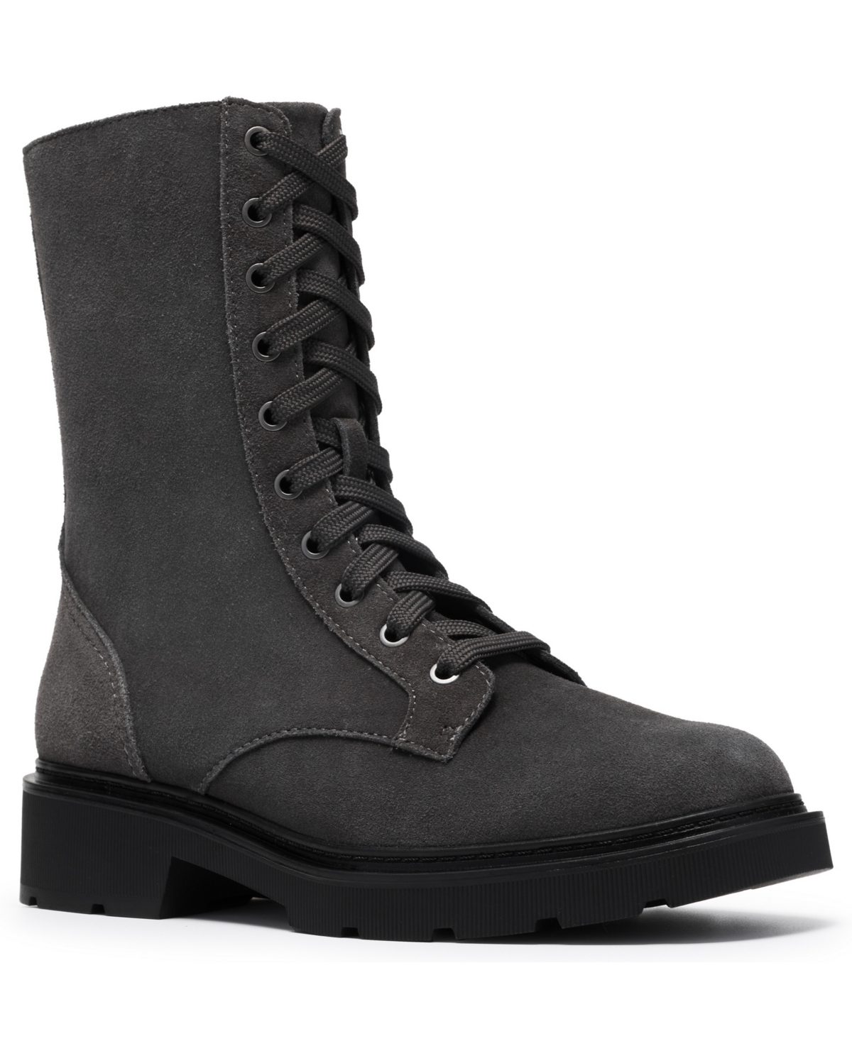 Clarks Collection Women's Lauryl Style Round Toe Booties In Dark Gray Suede