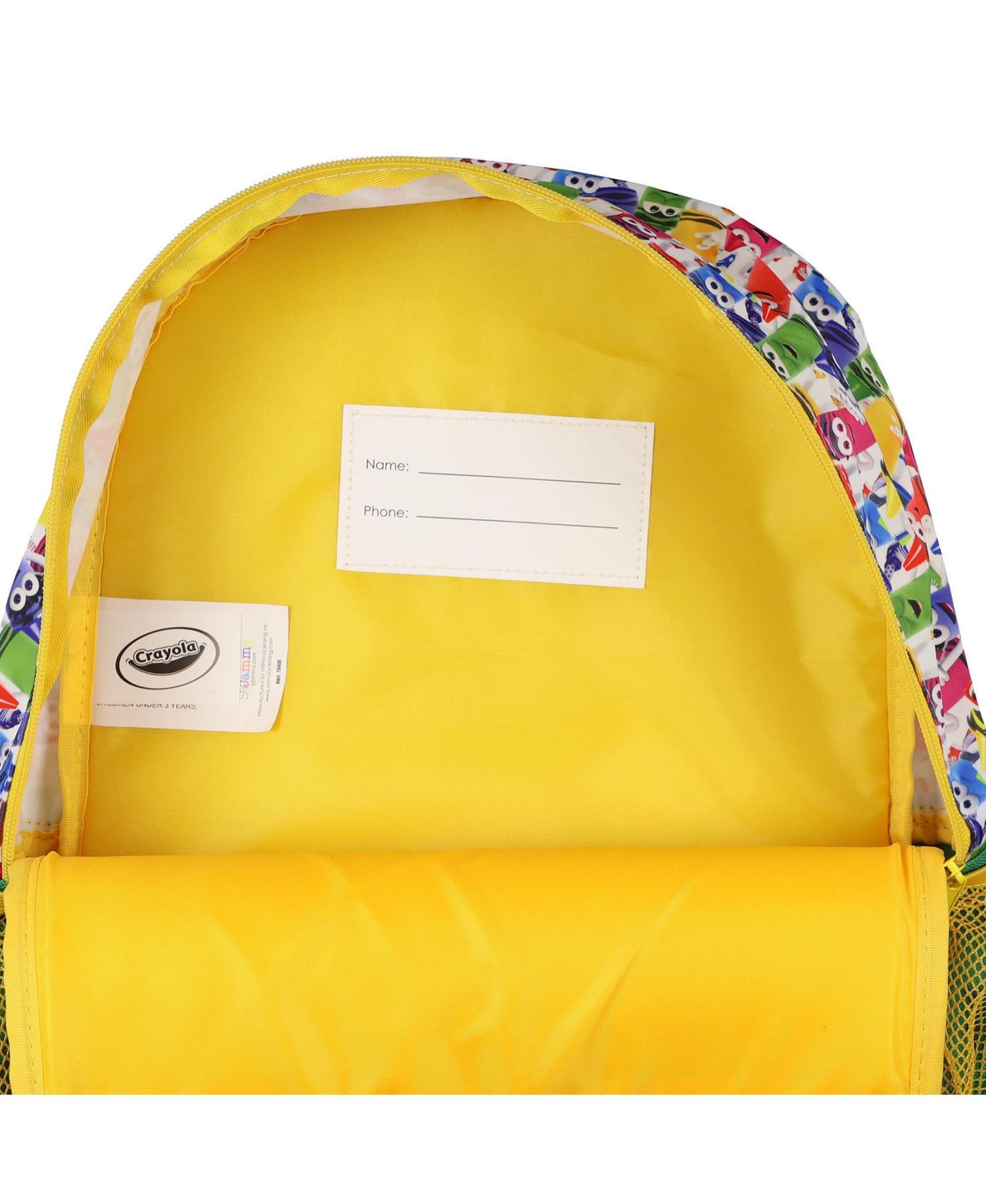 Crayon Crew Backpack 3-Piece Set with Detachable Lunch Box Pencil Case
