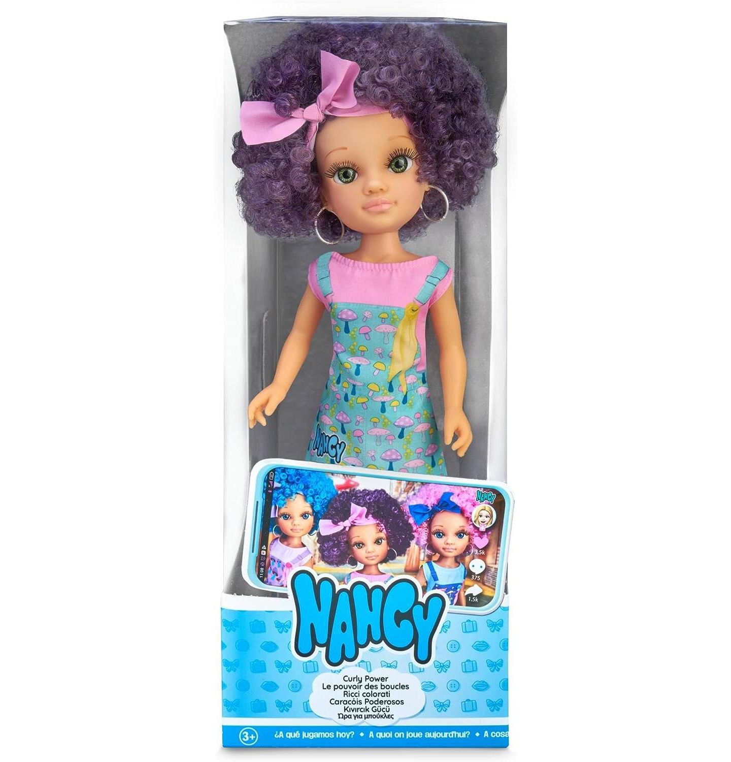 Детская кукла Nancy Curly Power Curly Hair Fashion Doll, Ages 3+ — фото 1