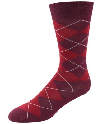 Men's Classic Argyle Textured Crew Socks