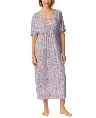 Women's V-Neck Pockets Nightgown