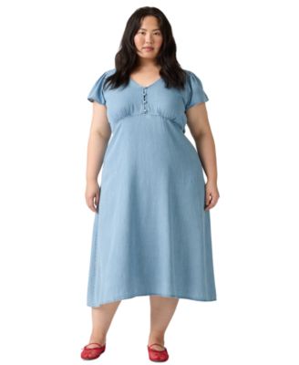 Plus Size Lilith Short-Sleeve Midi Dress