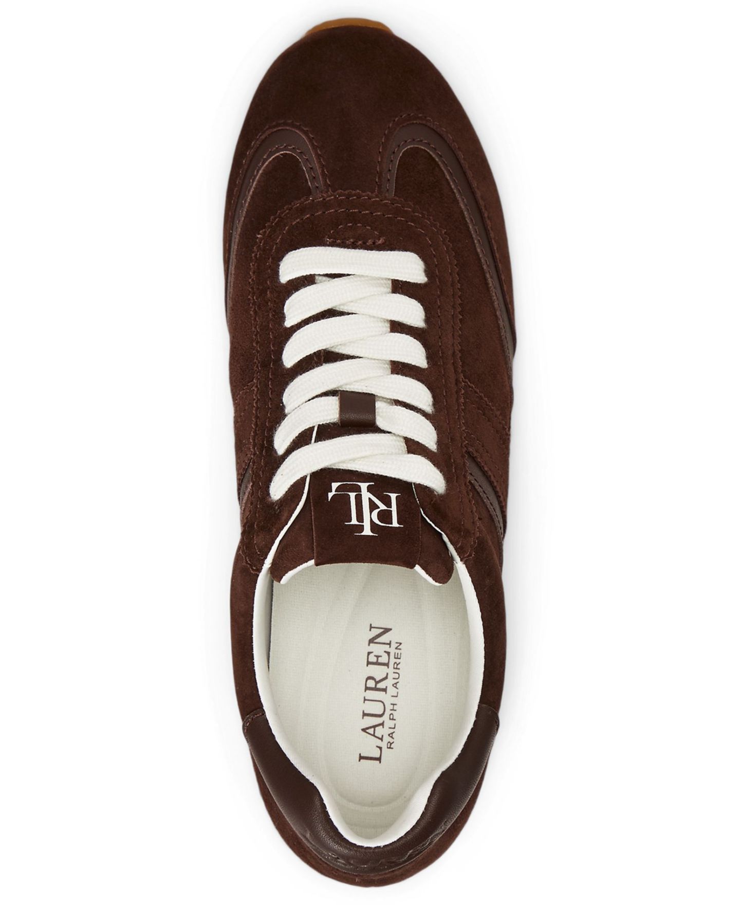 Женские кроссовки Lauren Ralph Lauren Dani Low-Profile Round Toe, цвет: Каштановый коричневый замшевый — фото 4