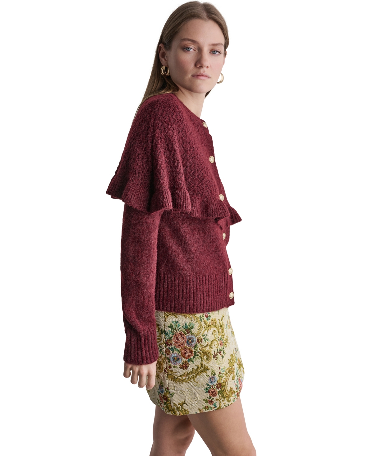 Bcbg Women's Caped Pointelle Cardigan