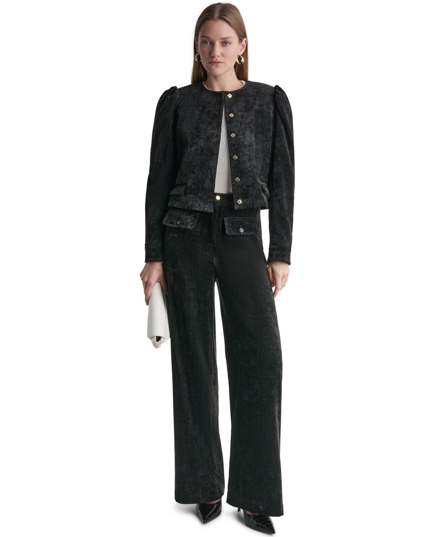 Women's Velvet Cropped Jacket