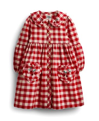 Toddler Girls' 2T-5T Embroidered Heart Pocket Long Sleeve Fit & Flare Dress