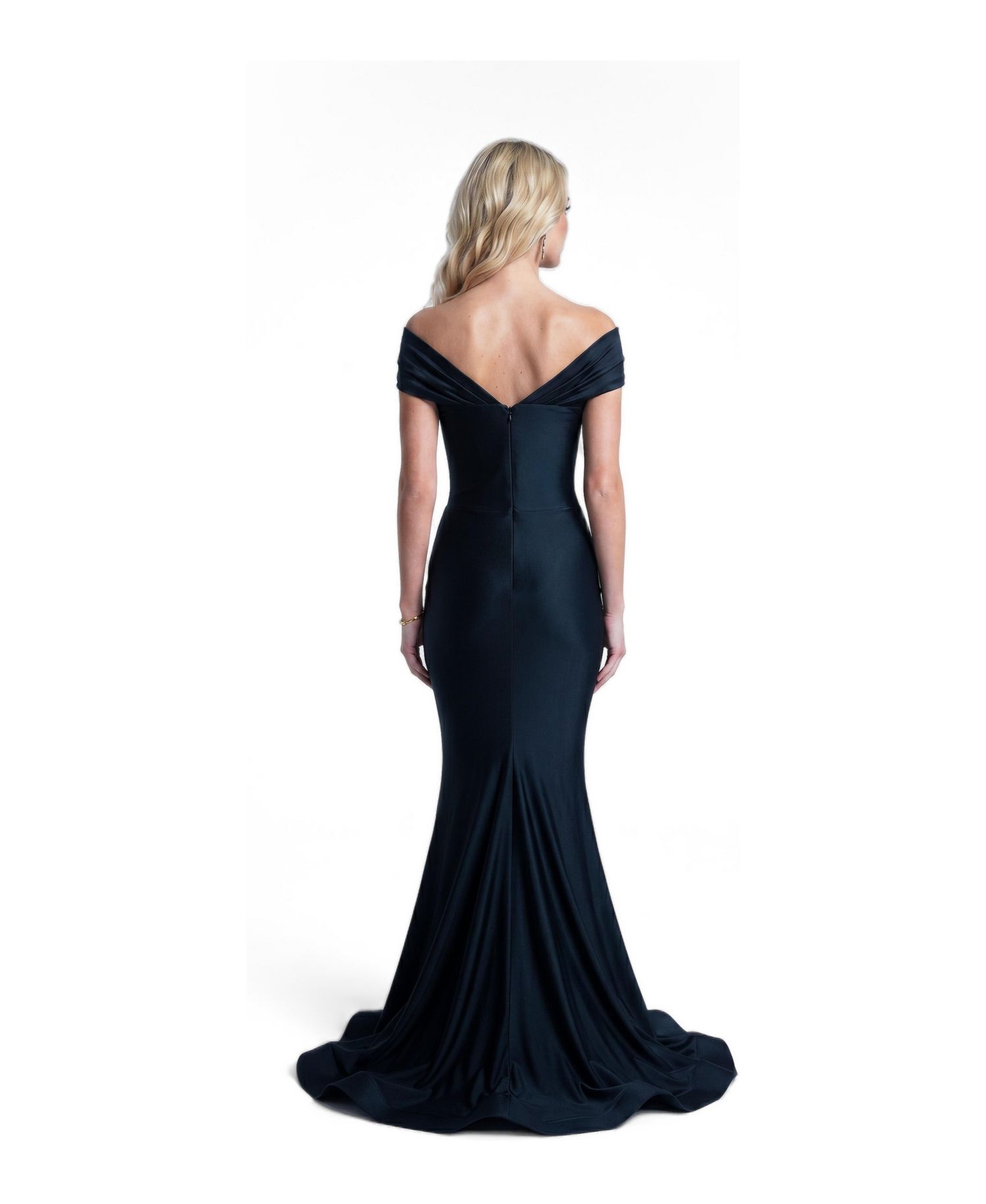 Women's One Shoulder Twist Ruched Mermaid Evening Gown
