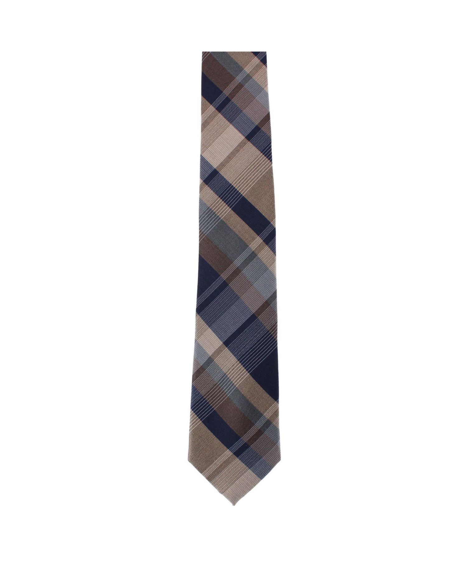 Men's Rolando Plaid Silk-Wool Blend Slim Tie