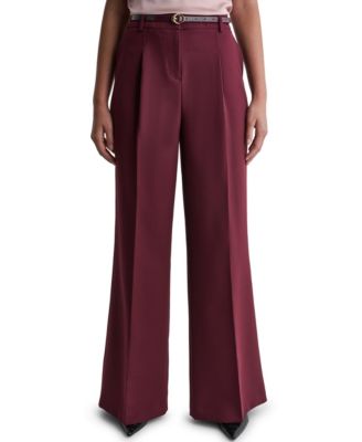 Women's Pleated Wide-Leg Pants