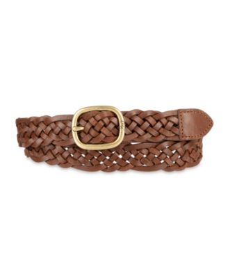 Fully Adjustable Skinny Braided Leather Belt