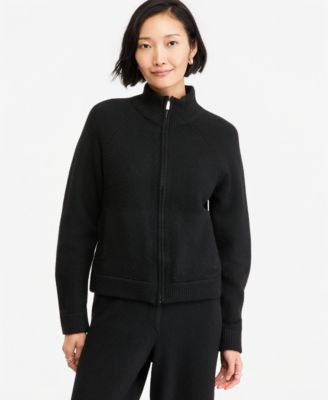 Women's Mock-Neck Sweater Track Jacket