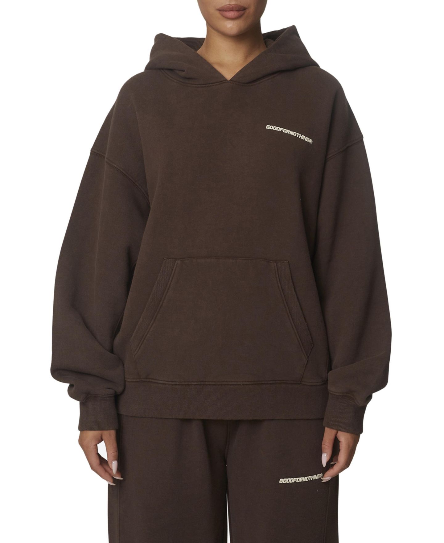 Женское худи Good For Nothing Essentials Pullover, цвет: Шоколадный коричневый — фото 1