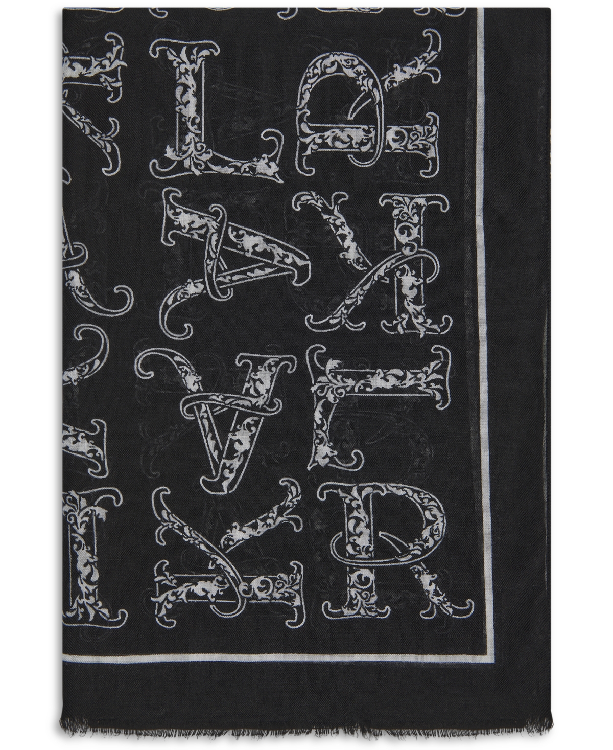 Karl Lagerfeld Paris Oversized Baroque Letters Scarf