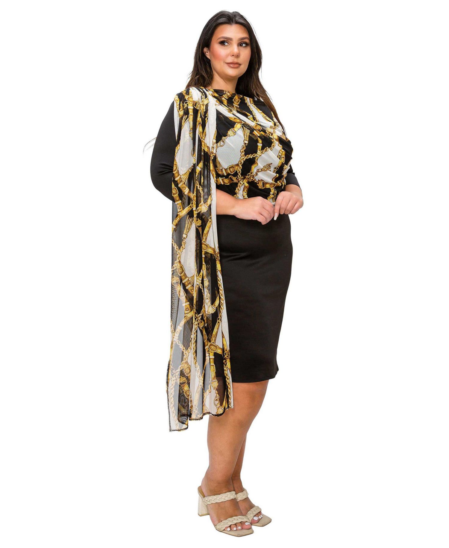 Plus Size Gia Cape Dress