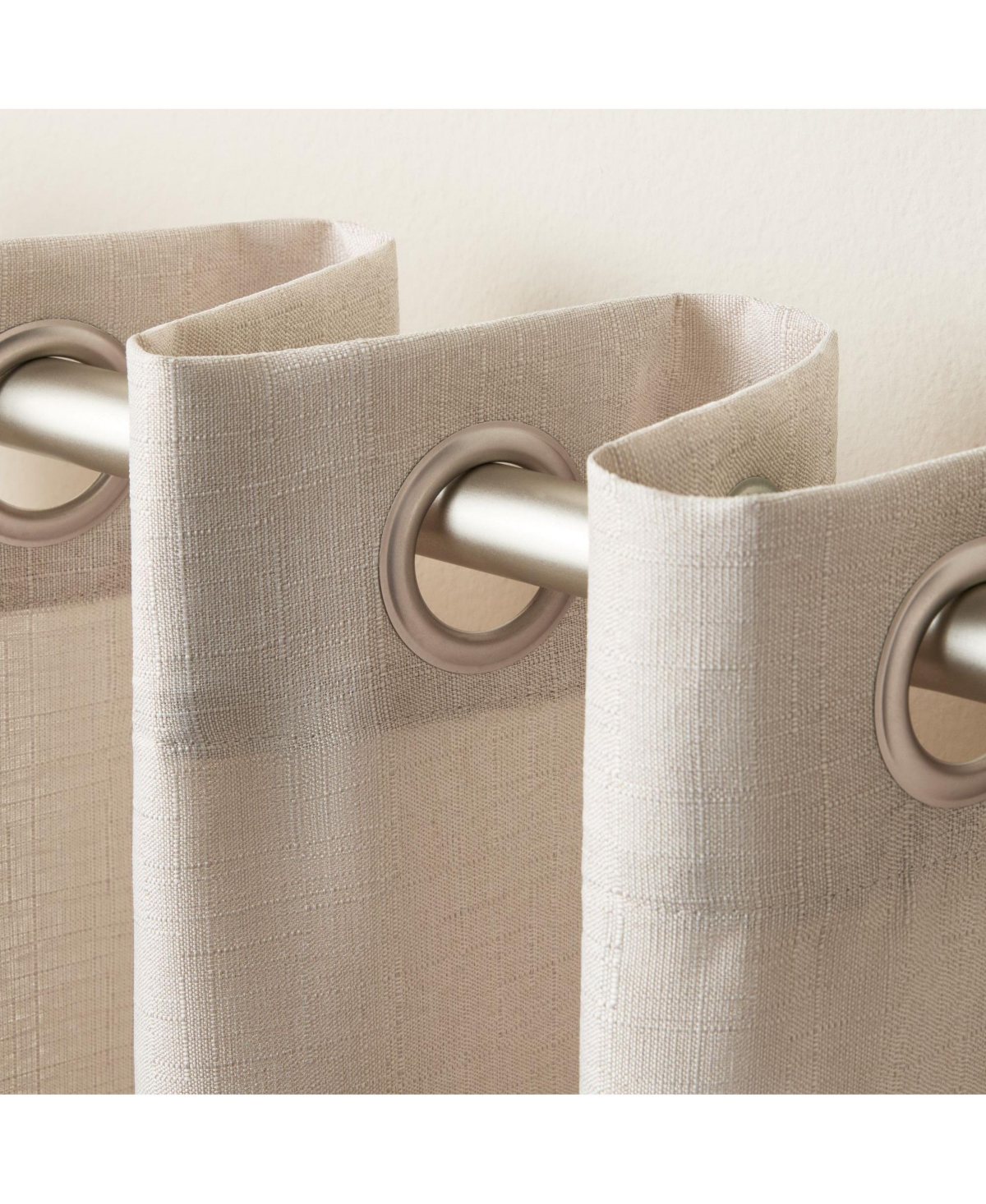 Exclusive Home Loha Linen Grommet Top Window Curtain Panel Pair
