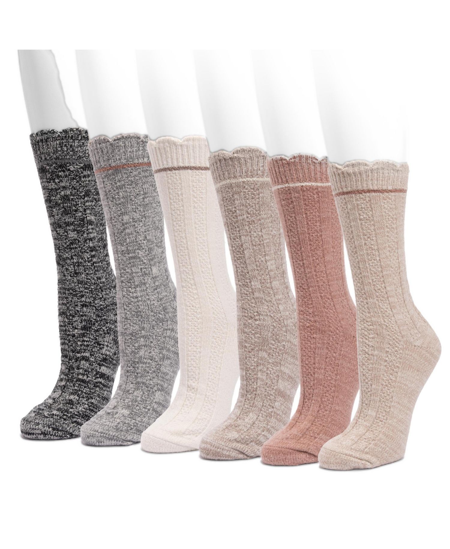 Women's 6 Pair Pack Microfiber Boot Socks