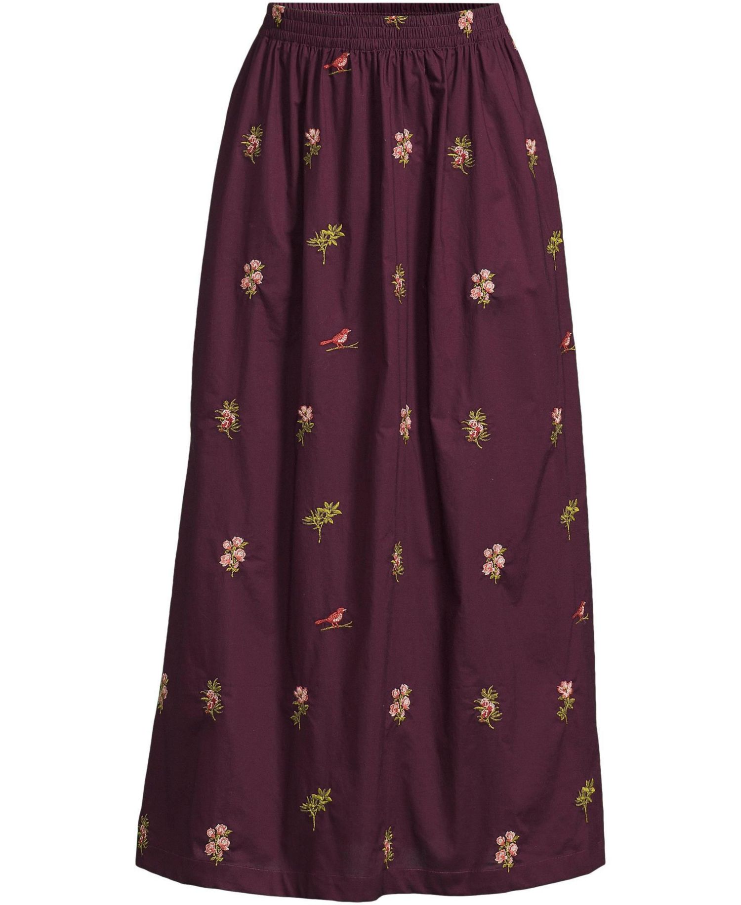 Women's Poplin Pull On Maxi Skirt