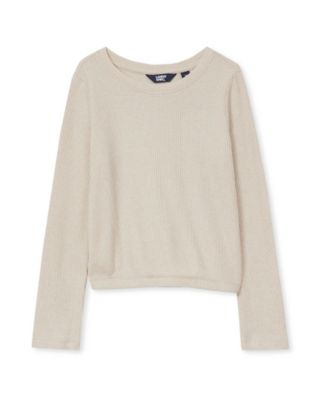 Girls Long Sleeve Sparkly Knit Top