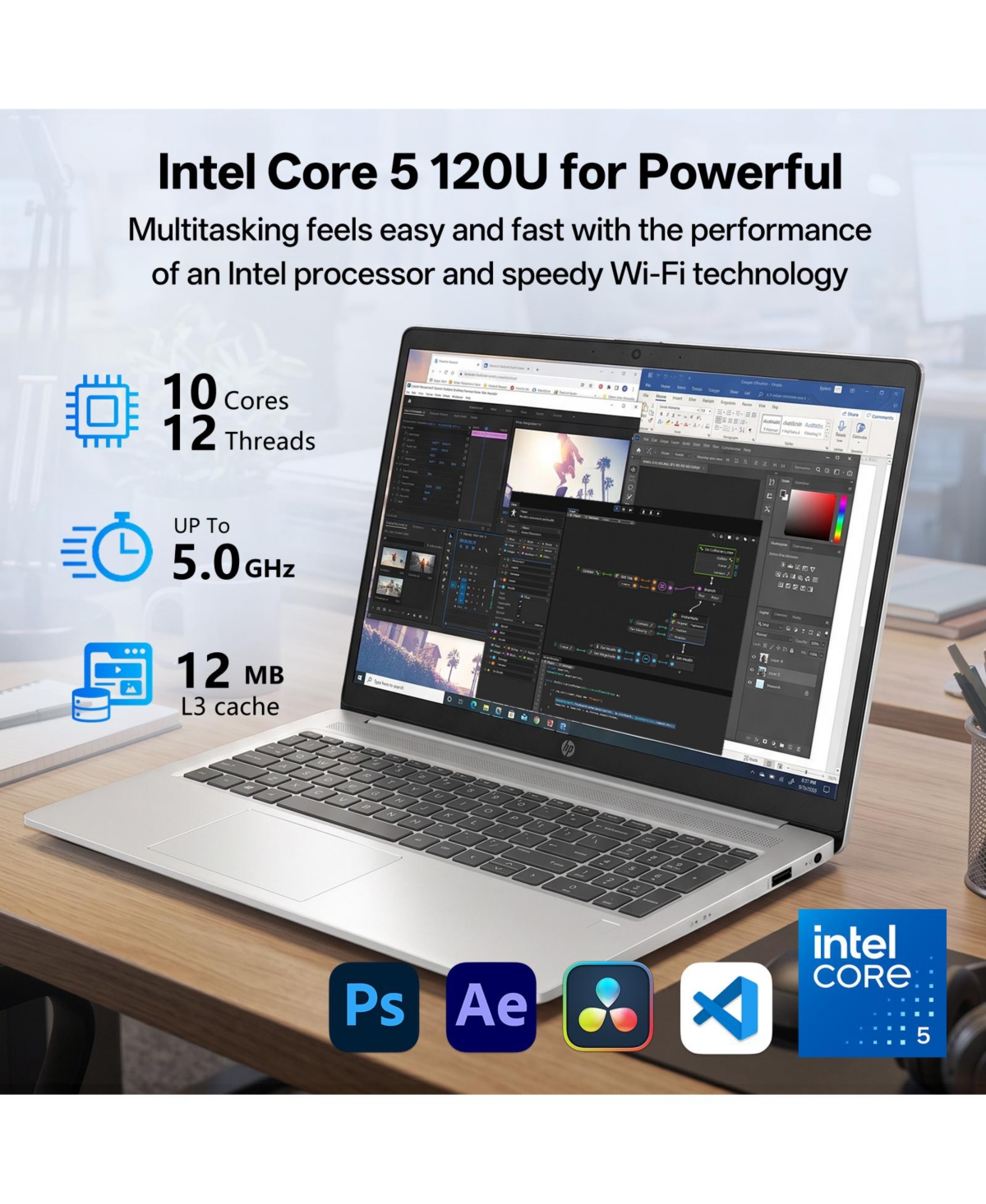 Hp Essential 17t-cn400 17.3" Touchscreen Laptop, 64GB Ram, Wi-Fi 6