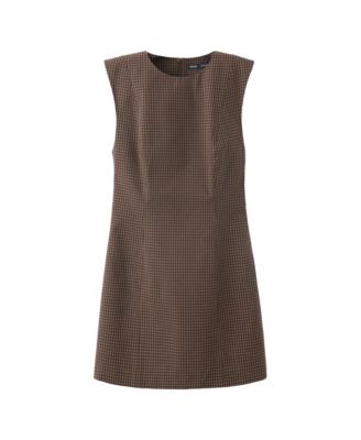 Women's Gingham-Check Cotton Mini Dress