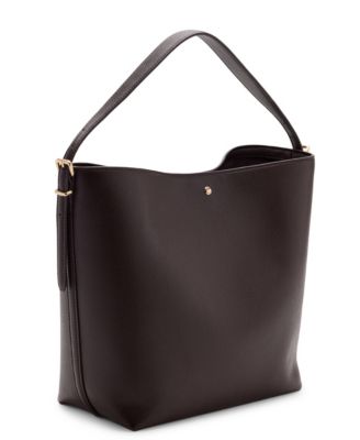Buckle Faux Leather Adjustable Bucket Bag