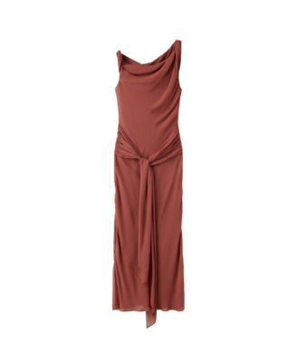 Women's Tie Detail Draped Dress