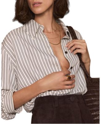 Women's Long-Sleeve Striped Blouse