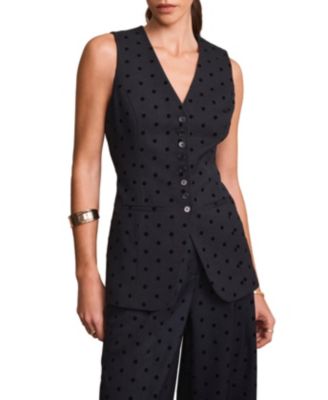 Women's Polka Dot Longline Waistcoat
