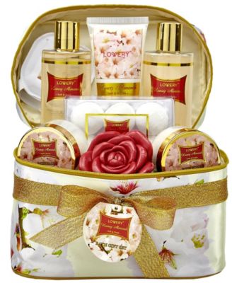 Honey Almond Bath Gift Spa Set, 14 Piece Body Care Gift Set