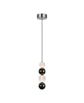 Onyx 5-in Polished Nickel Dimmable LED Pendant