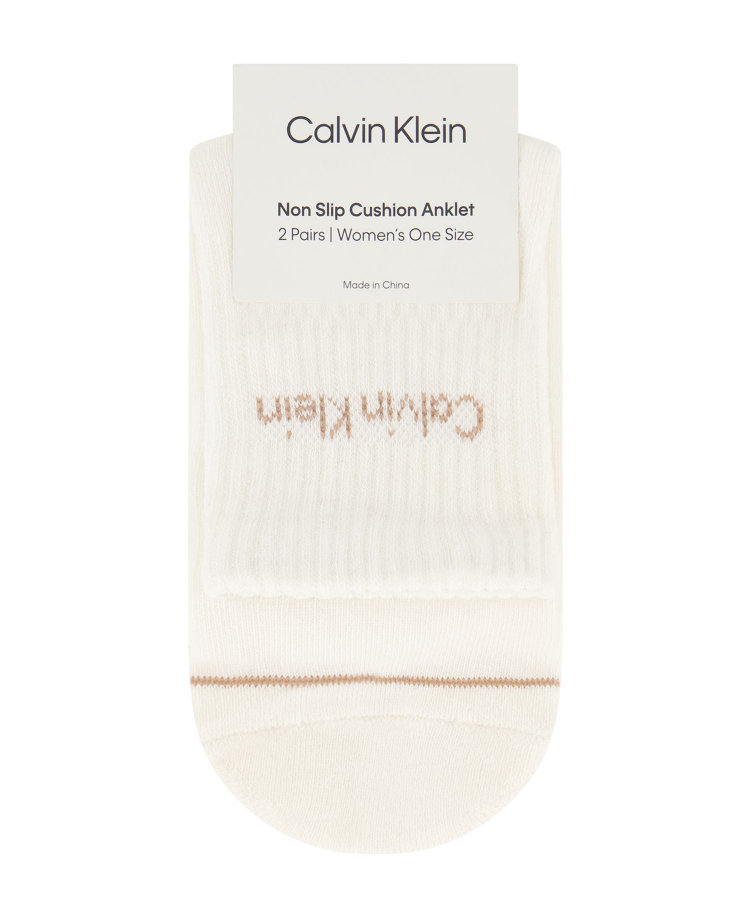 Women's Non-Slip Cushioned Athletic Socks, 2-Pack