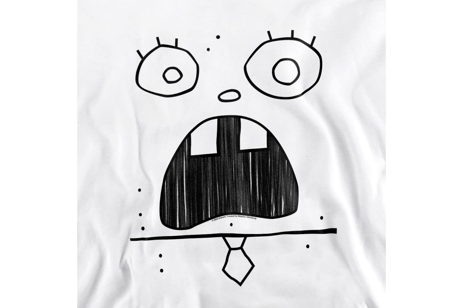 Men's Doogle Face Long-Sleeve Graphic Crewneck Sweatshirt