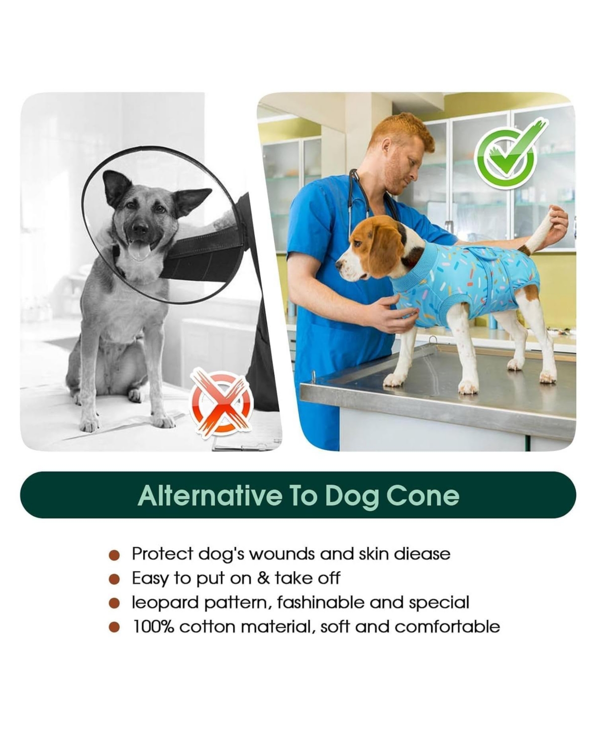 High-Elastic Post-Surgery Recovery Onesie Suit for Dogs and Cats
