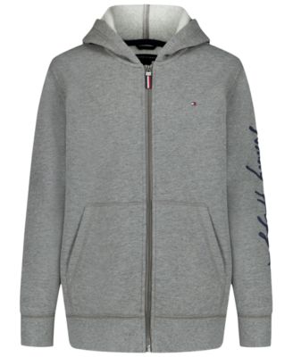 Boys' 8-20 Signature Full Zip Kangaroo-Pocket Cotton-Polyester Blend Zip Hoodie