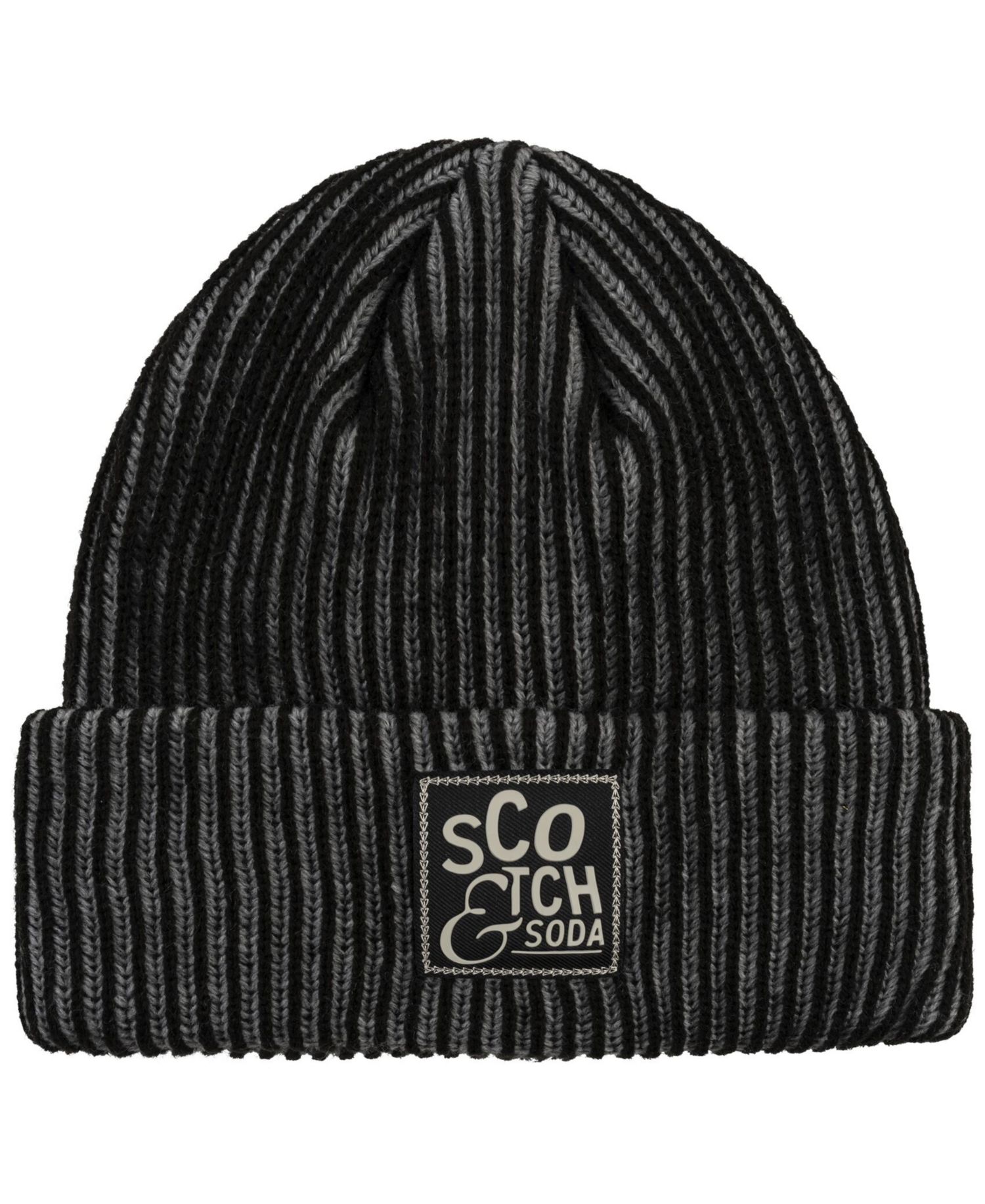 Men's Two-Tone Double Cuff Knit Beanie