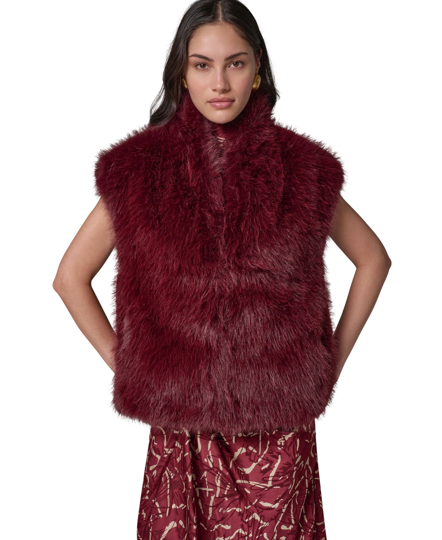 Women's Faux-Fur Sleeveless Vest