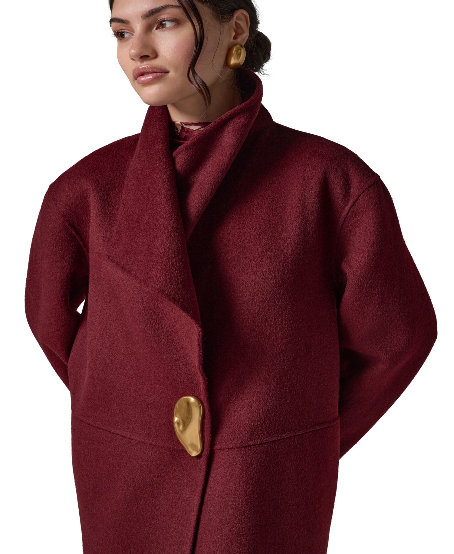 Women's Wool-Blend Oversized Coat