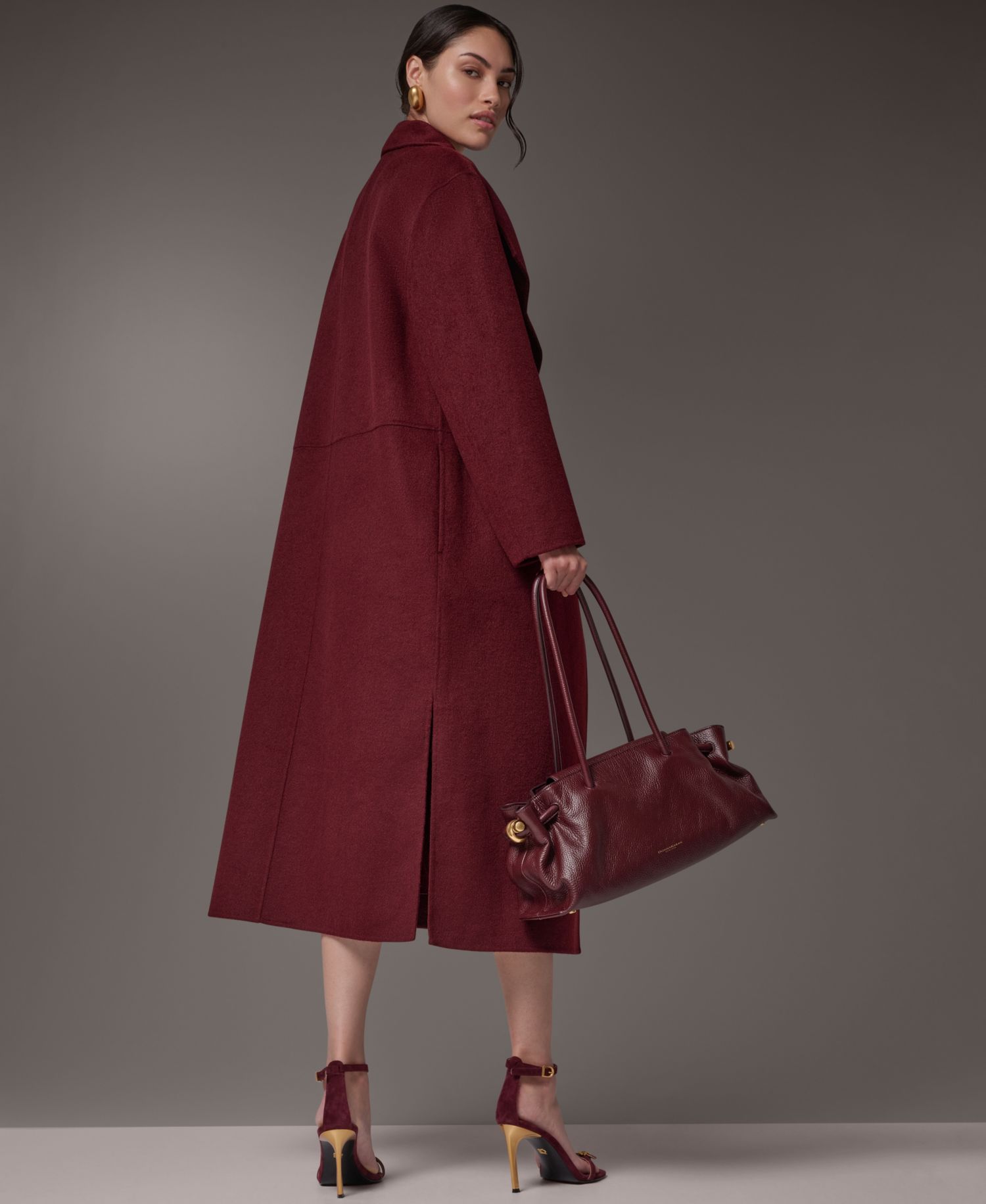 Women's Wool-Blend Oversized Coat