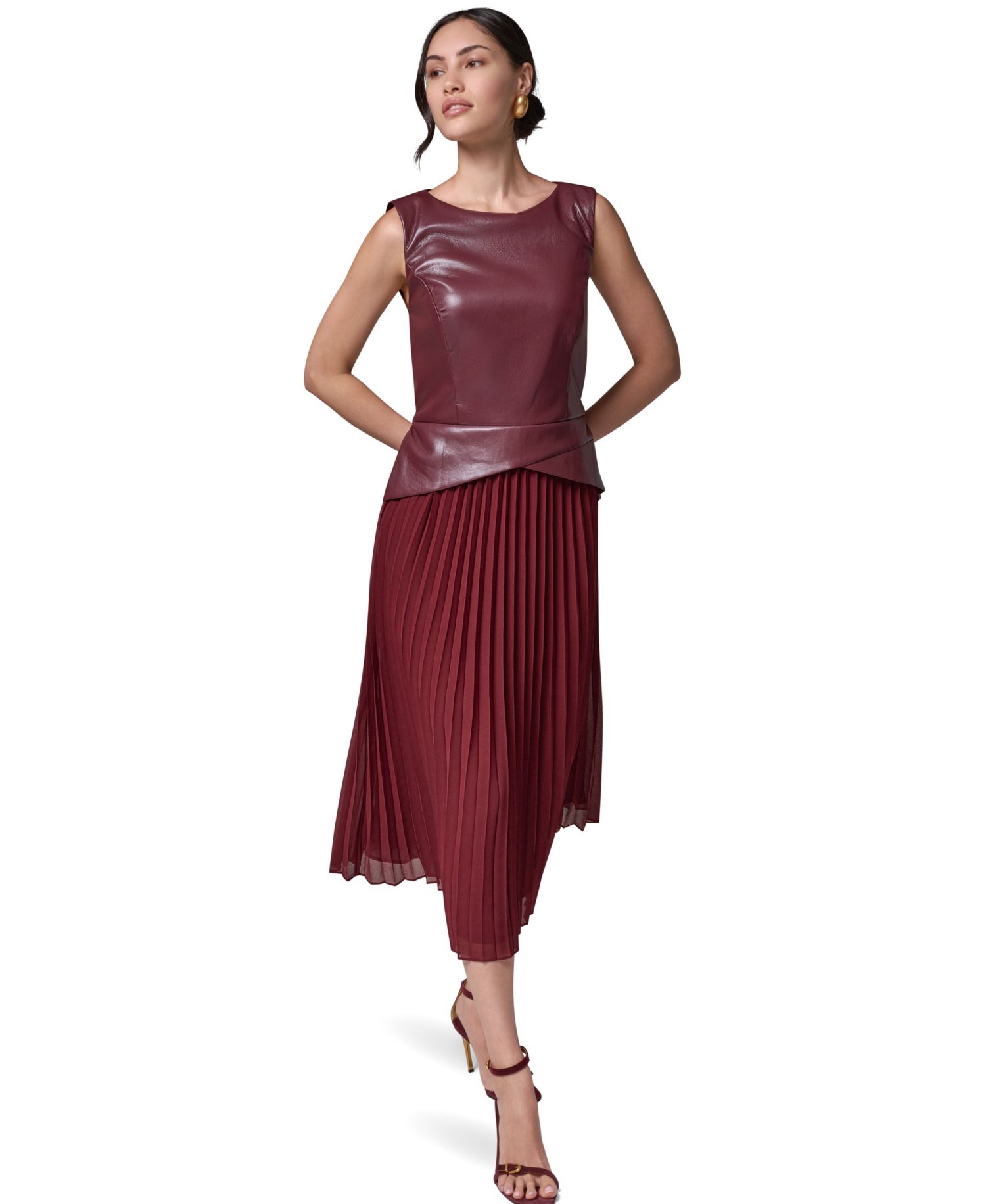 Women's A-Line Sleeveless Midi Dress