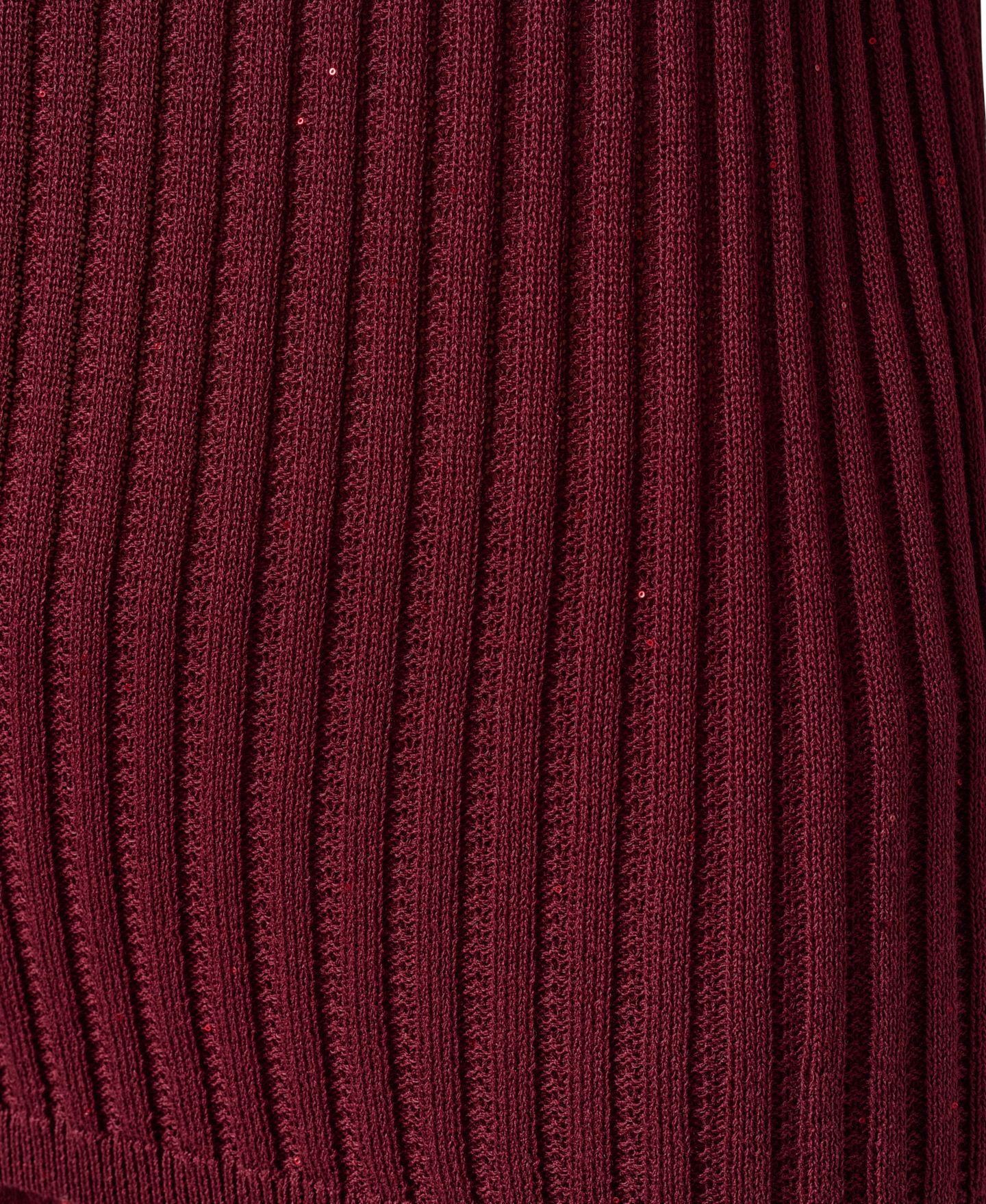 Женский топ Donna Karan New York Ribbed-Knit Open-Stitch Scoop Neck, цвет: Чёрный вишнёвый — фото 7