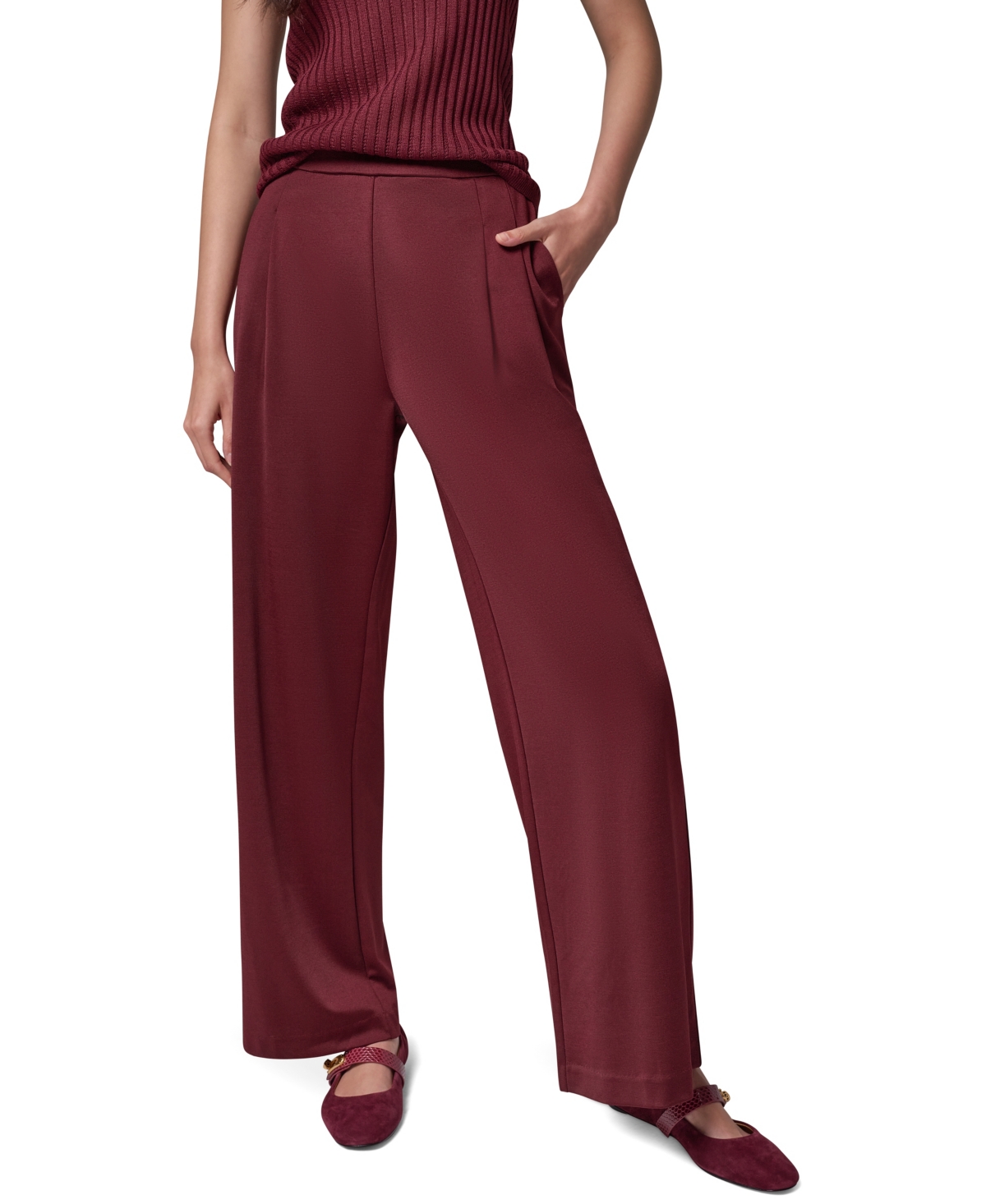 Donna Karan New York Women's Straight-Leg Pull-On High-Rise Pants