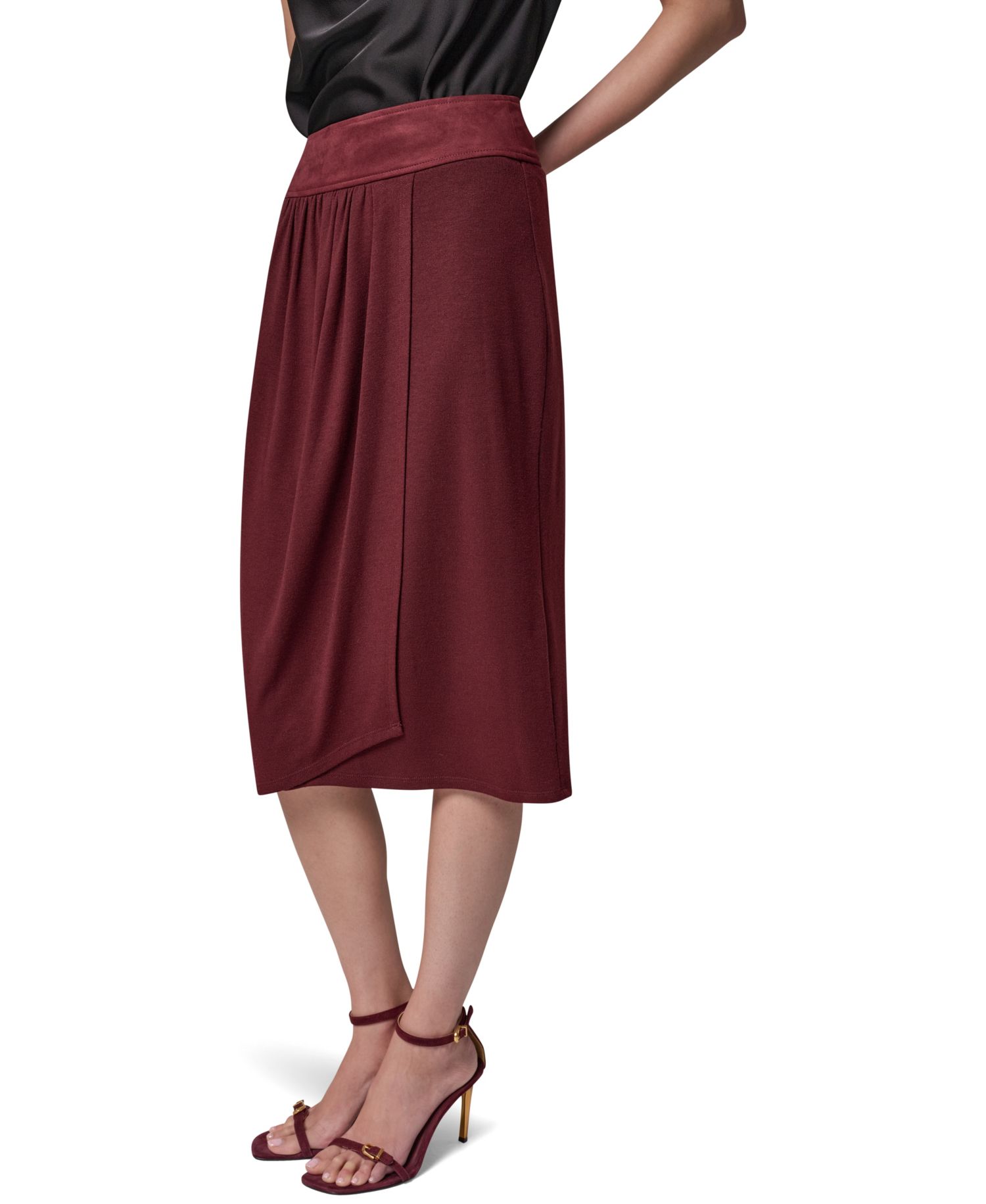 Women's High-Waisted Midi Wrap Skirt