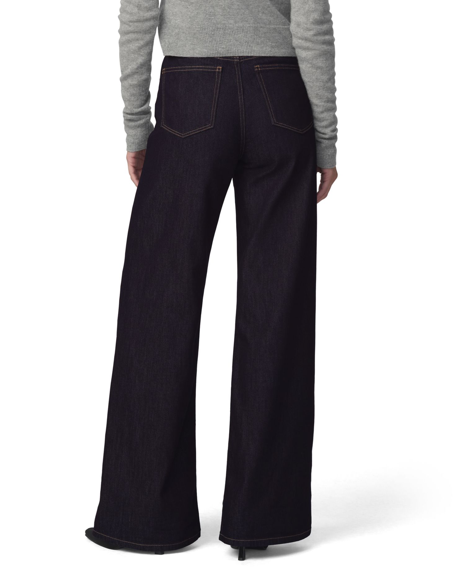 Petite Mia High-Rise Wide-Leg Stretch Jeans