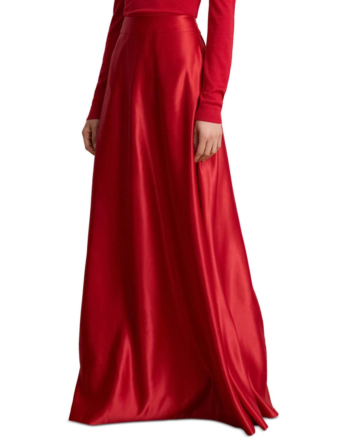 Lauren Ralph Women's Duchess A-Line High-Waisted Maxi Skirt