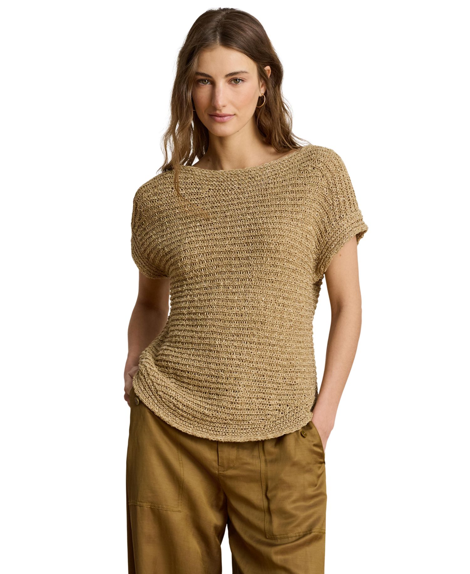 Women's Boat Neck Dropped Shoulder Sweater