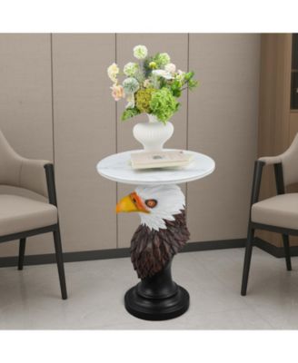 Eagle Head Accent Table Animal Statue End Tables Livingroom