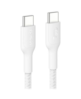 BoostCharge Pro Braided USB-C to USB-C Cable for iPhone 16 and Later, Samsung, iPad Pro, MacBook, and More