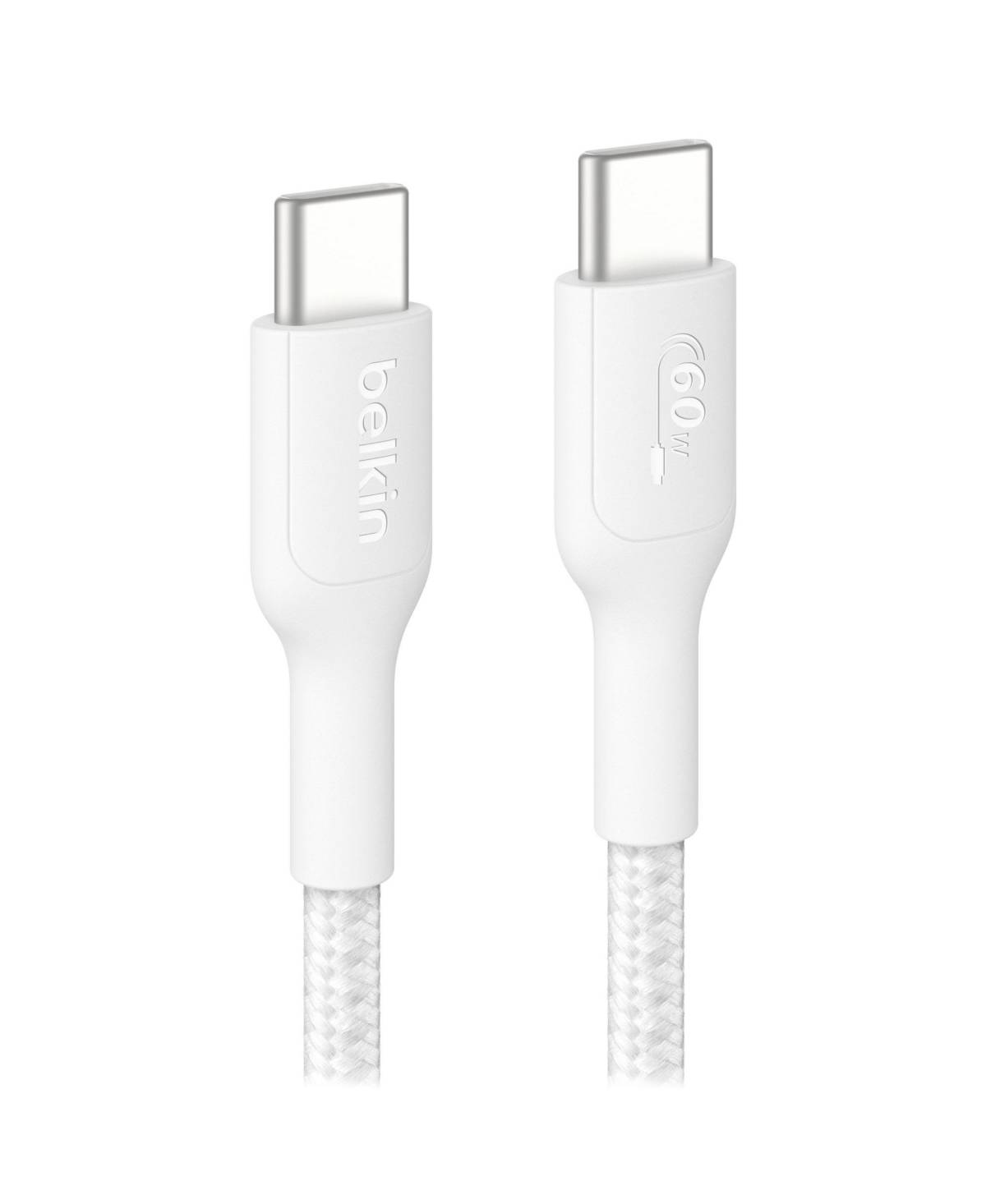 Belkin BoostCharge Pro Braided Usb-c to Usb-c Cable for iPhone 16 and Later, Samsung, iPad Pro, MacBook, and More - White