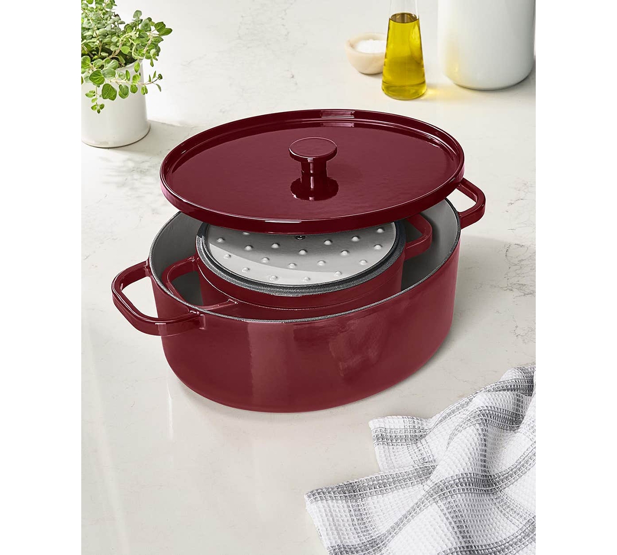 The Cellar Enameled Cast Iron 2.5-Quart Dutch Oven, Macy's Exclusive