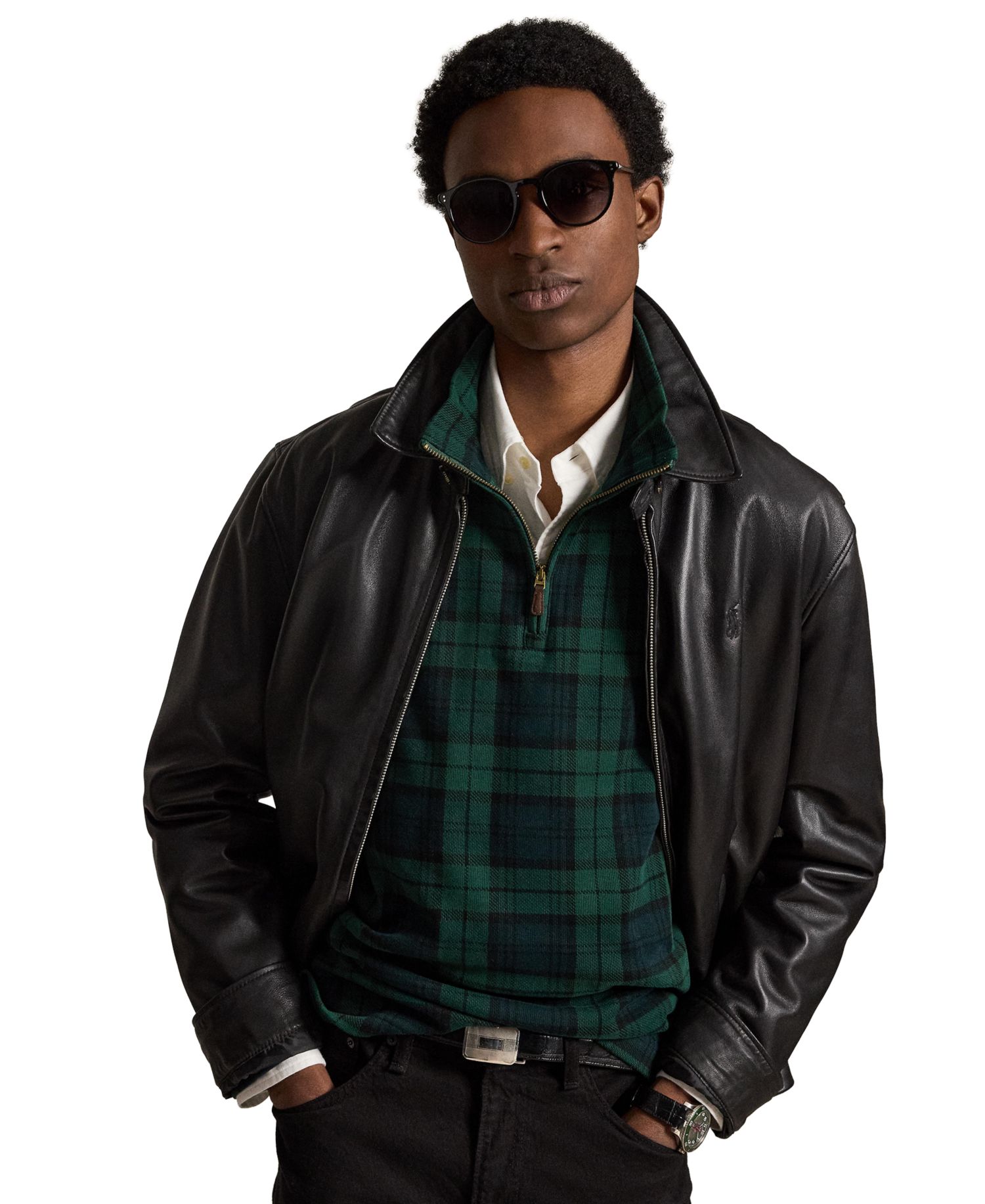 Men's Estate-Rib Cotton Quarter-Zip Pullover